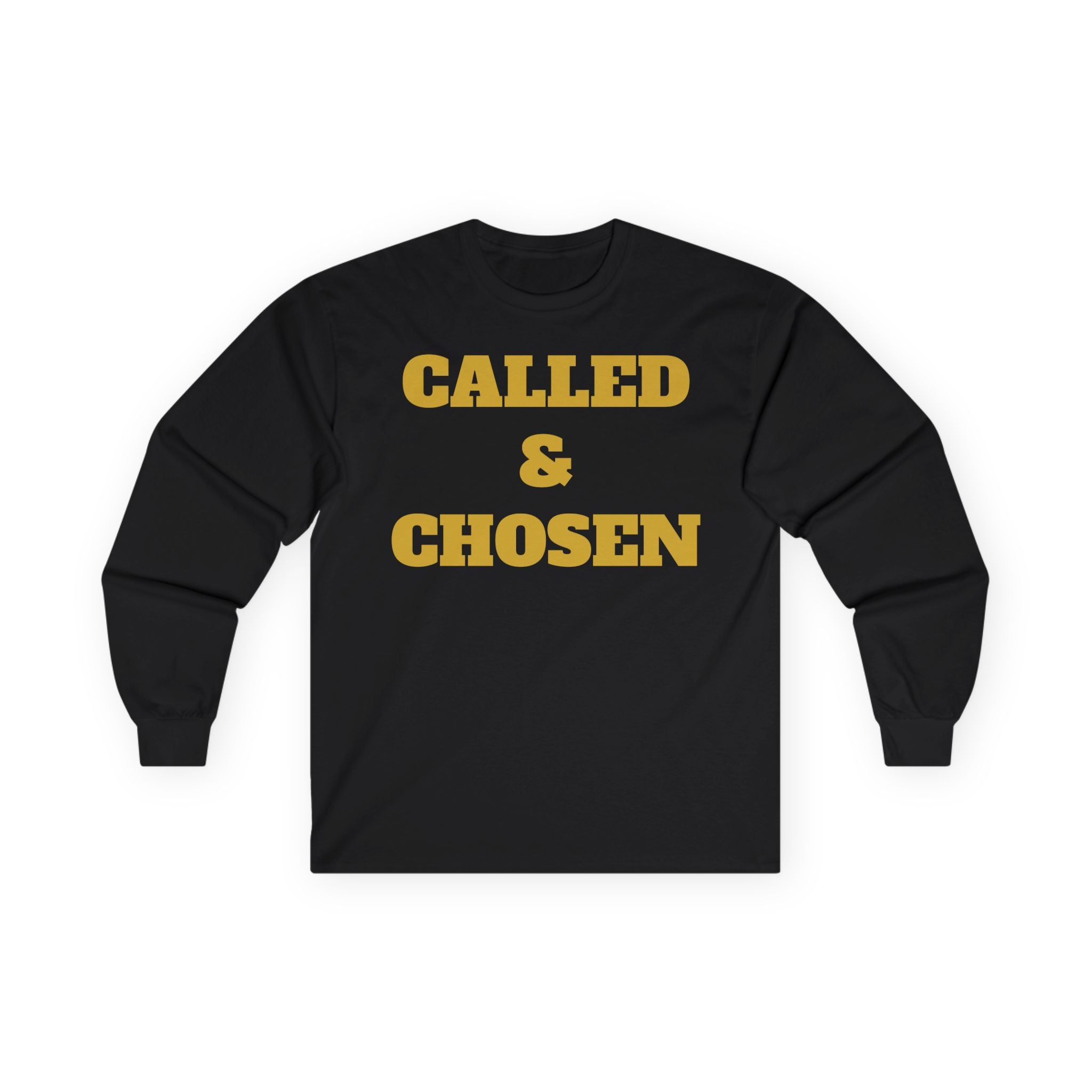 Called & Chosen Long Sleeve Tee — Inspirational Faith Graphic Shirt