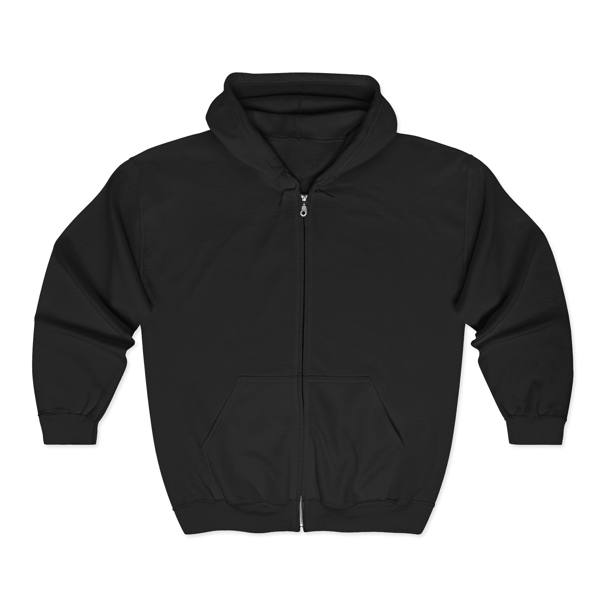 Faith Over Fear Full‑Zip Hoodie — Inspirational Black Zip-Up Sweatshirt