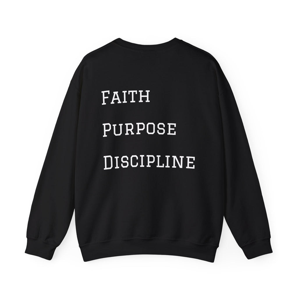 Faith Purpose Discipline Crewneck Sweatshirt - Christian Motivational Apparel