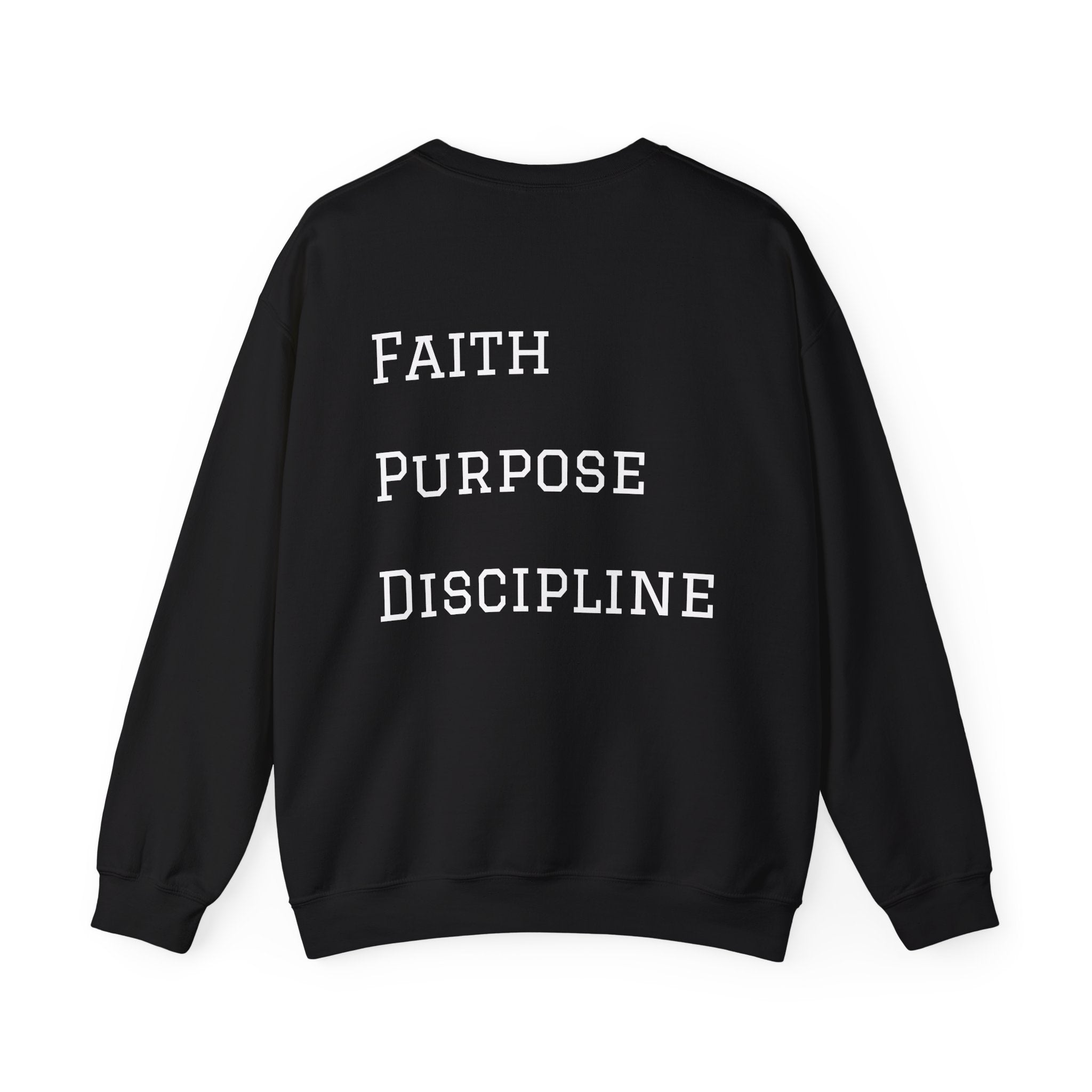 Faith Purpose Discipline Crewneck Sweatshirt - Christian Motivational Apparel