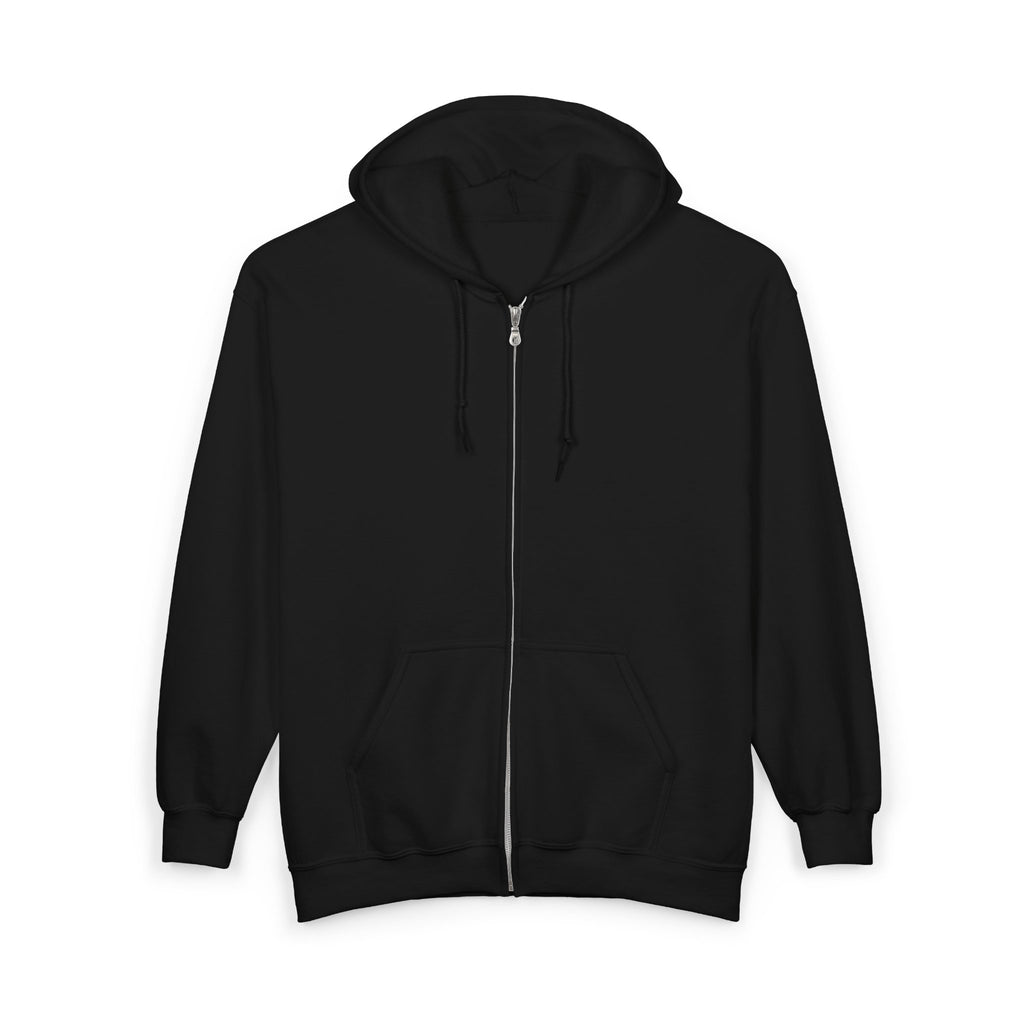 Faith Over Fear Full‑Zip Hoodie — Inspirational Black Zip-Up Sweatshirt