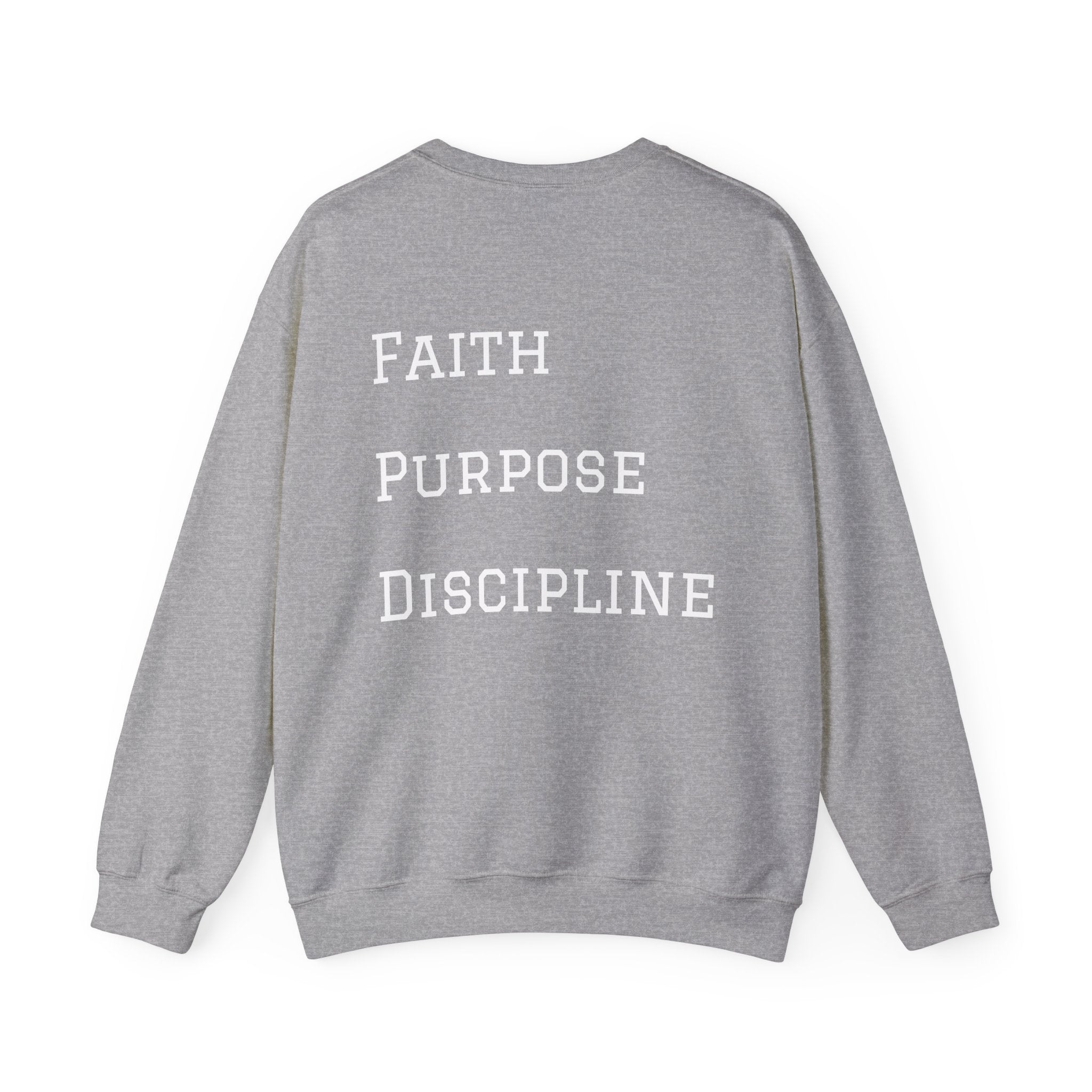 Faith Purpose Discipline Crewneck Sweatshirt - Christian Motivational Apparel